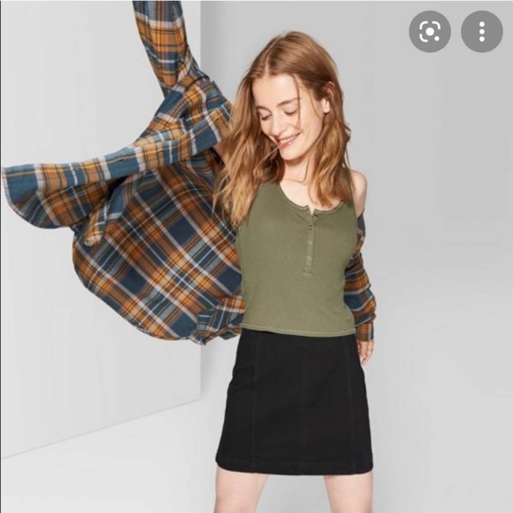 Wild Fable Black Denim Skirt